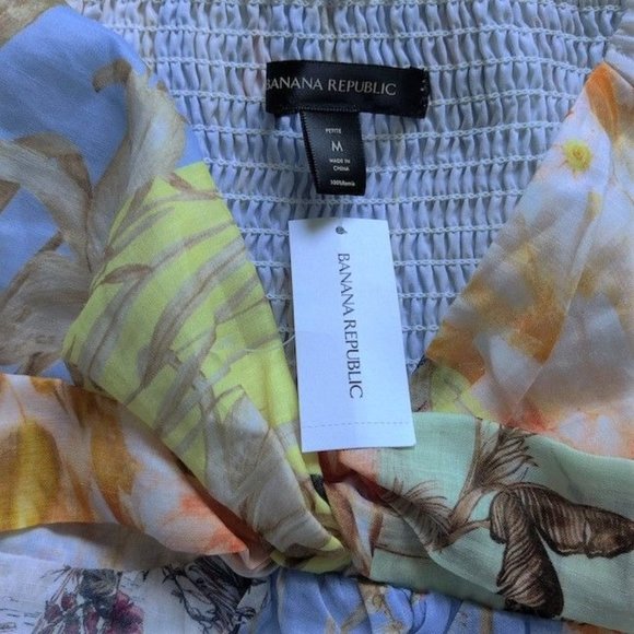 NWT - Banana Republic Petite Ramie Twist Dress - Picture 4 of 5